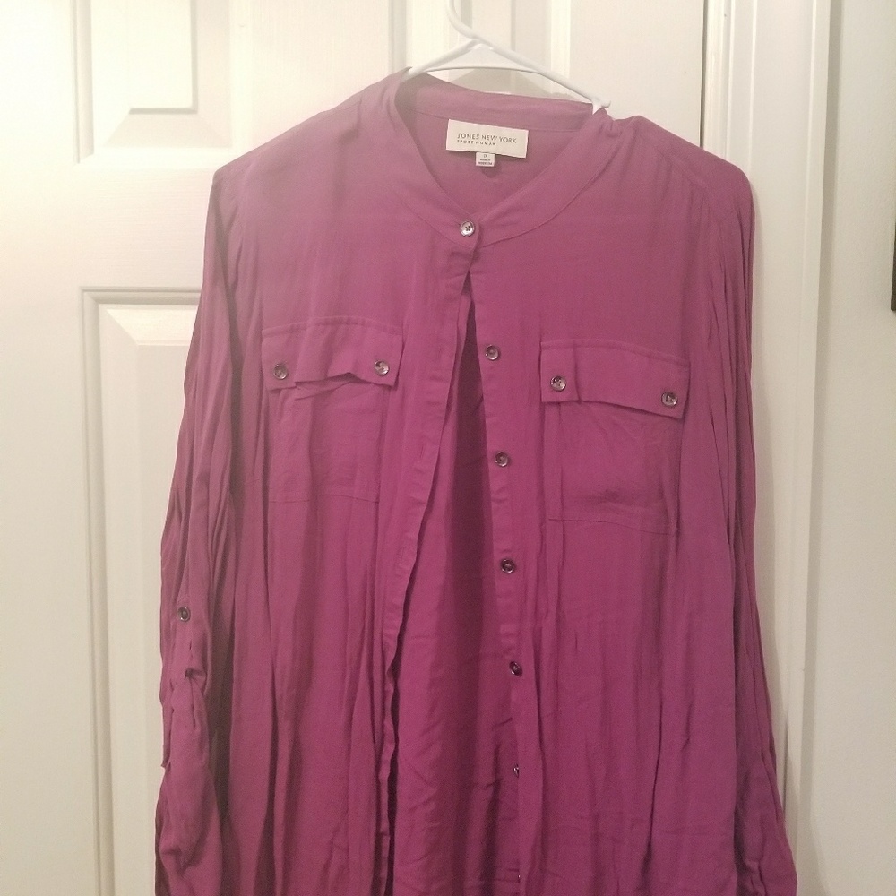 Long sleeve Cranberry Blouse